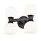 Z-Lite Artemis Vanity, 4-Light, 6.5 In.W x 13 In.L x 10.75 In.H, Matte Black/Matte Opal 494-4V-MB - alternate 7